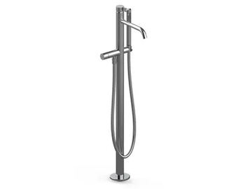 SWING 5930517 - Floor standing single handle bathtub mixer with hand shower by QD Magistro Lab - view 2